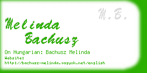 melinda bachusz business card